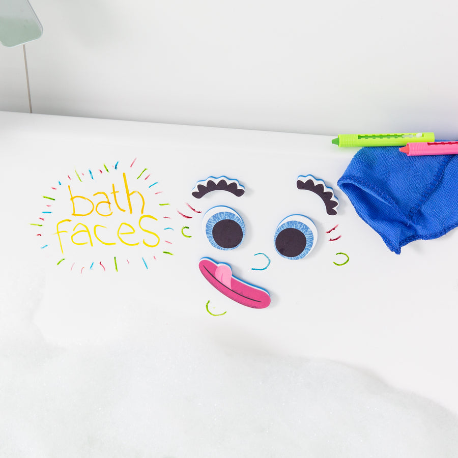 Bath Faces | Bath Crayons and Foam Shapes