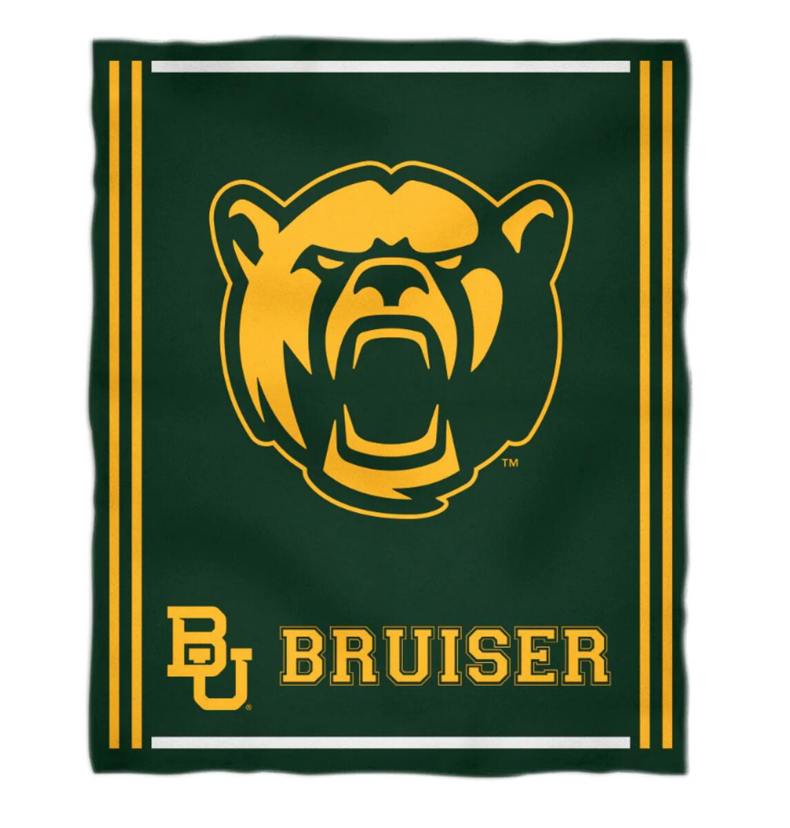 Baylor Bears Kids Game Day Green Plush Minky Blanket