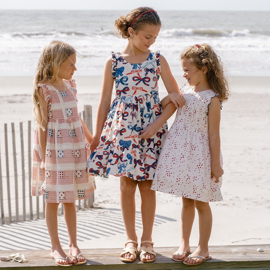 Kelsey Dress | Red White and Bows