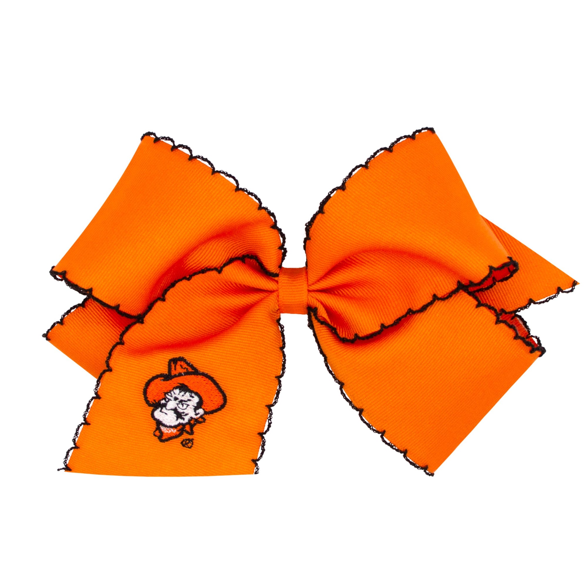 Grosgrain Moonstitch Bow with Embroidered Logo | Oklahoma State University