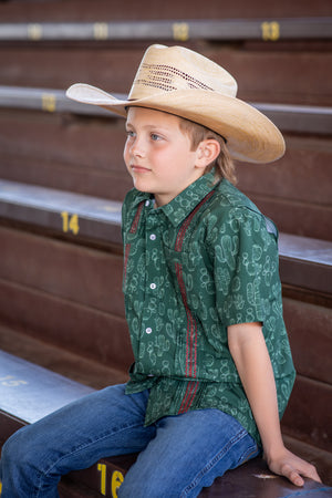 Short Sleeve Guayabera Shirt | Feliz Navidad