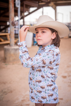 Long Sleeve Pearl Snap Shirt | Western Buffalo