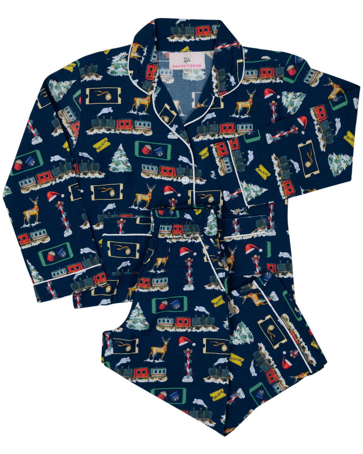 Polar Express Button Down Pajama Set