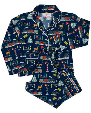 Polar Express Button Down Pajama Set
