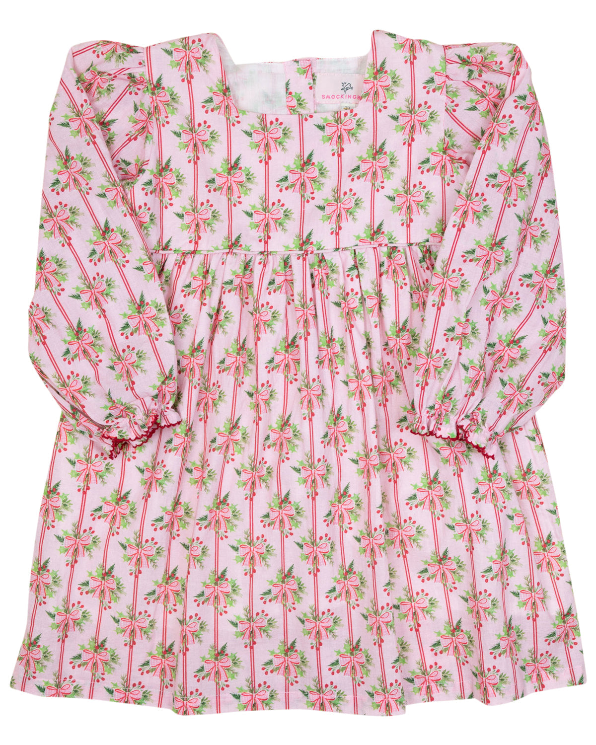 Holiday Bow Striped Dress