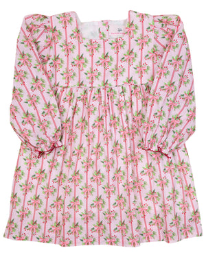 Holiday Bow Striped Dress