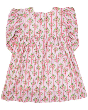 Holiday Bow Striped Dress