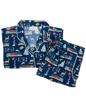 Polar Express Button Down Pajama Set