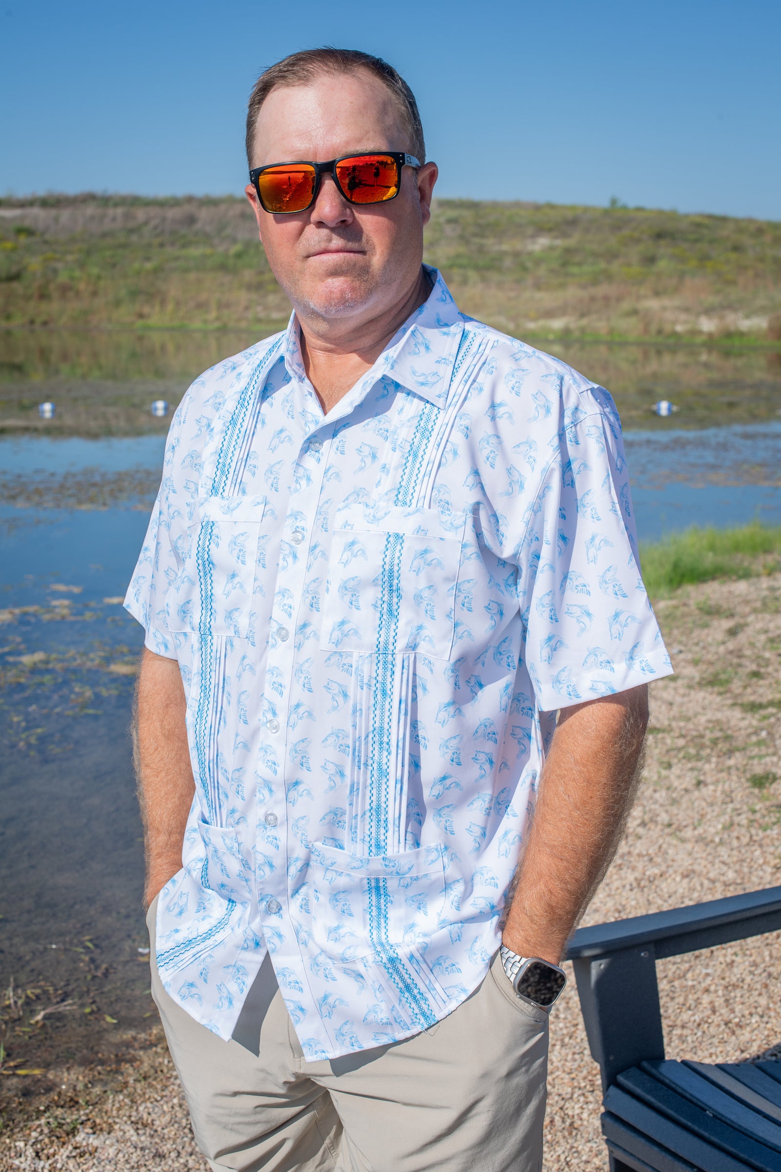 Men's Bass Guayabera Short Sleeve Shirt