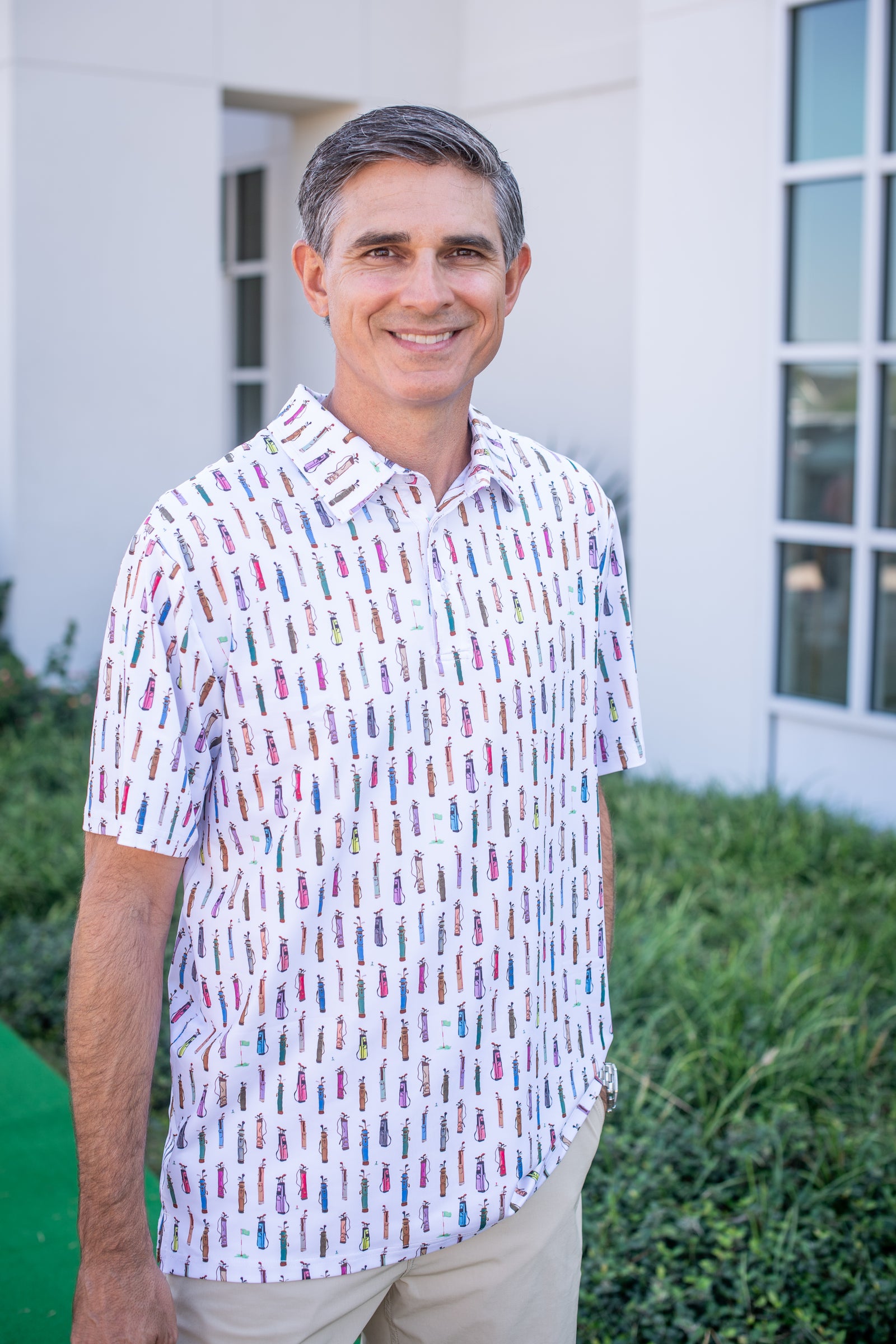 Men's Golf Bags Polo Short Sleeve Shirt