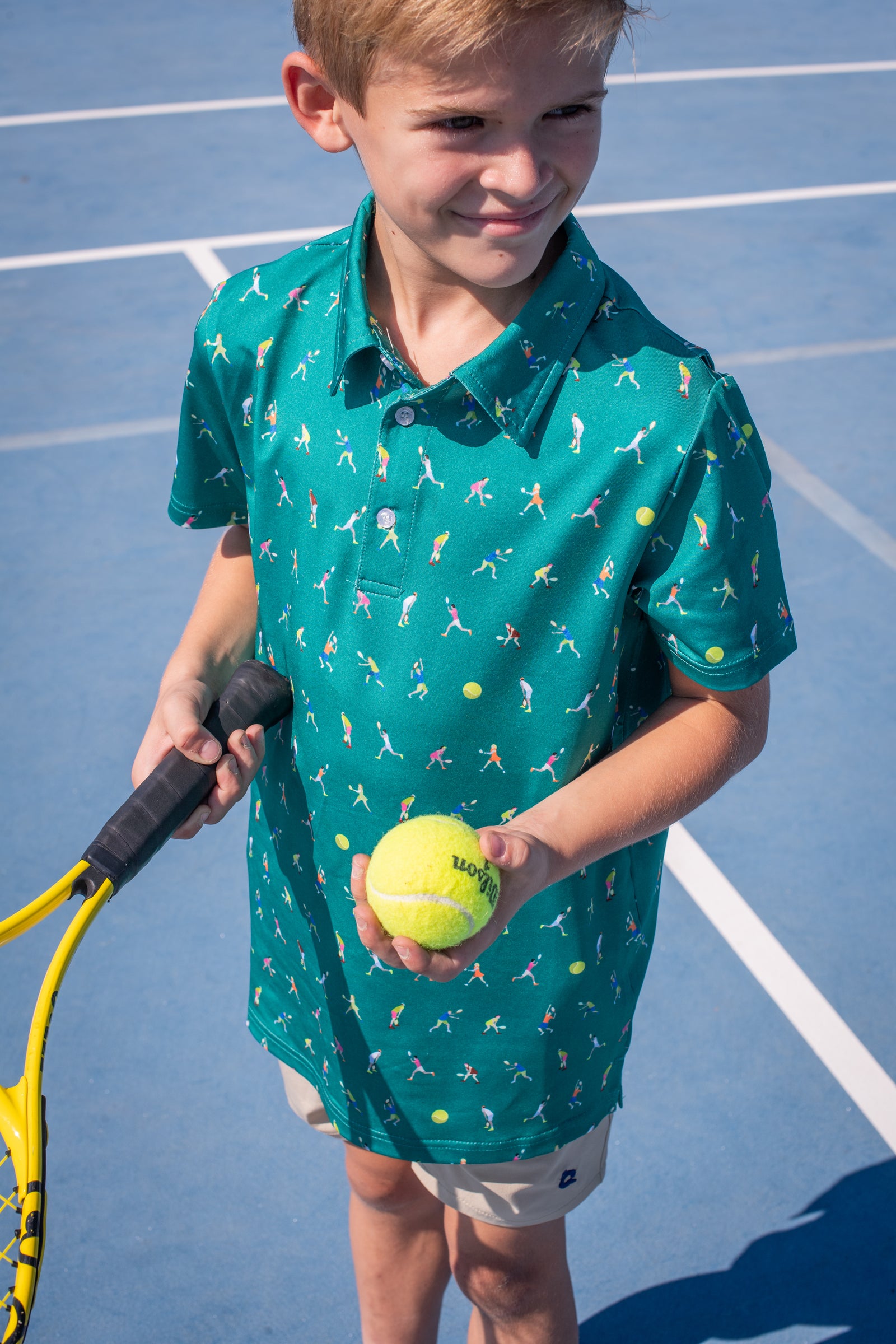 Tennis Court Polo Short Sleeve Shirt