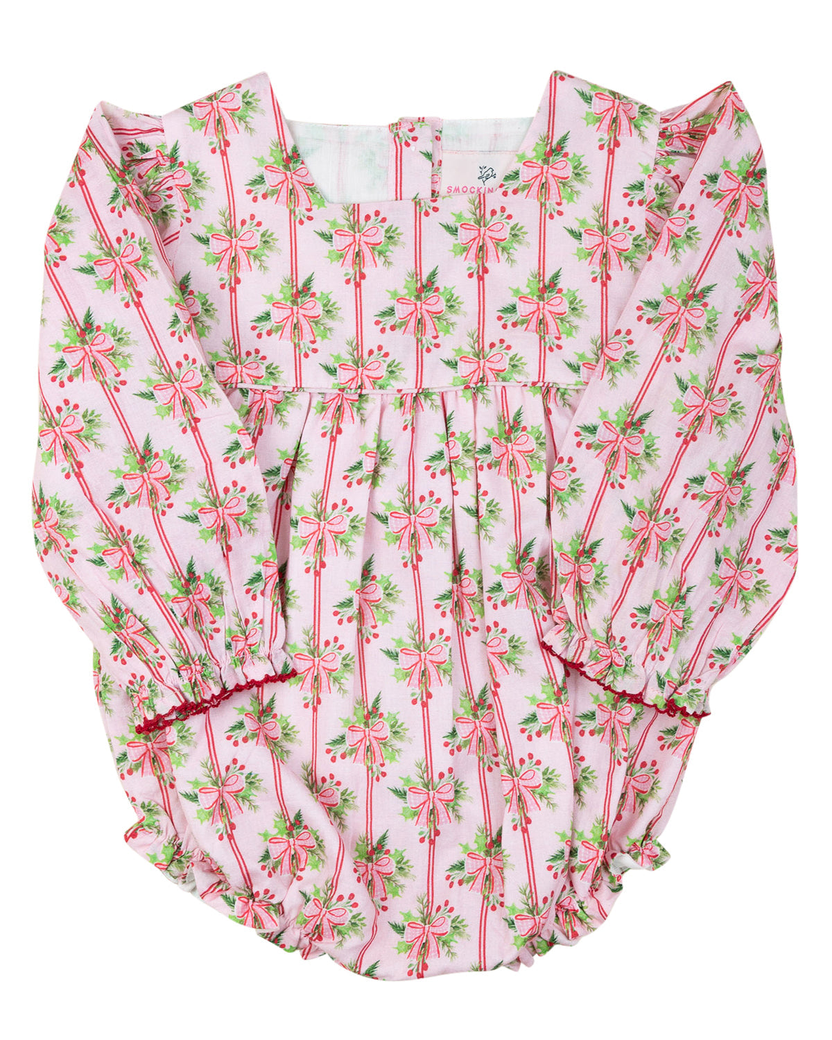 Holiday Bow Striped Bubble