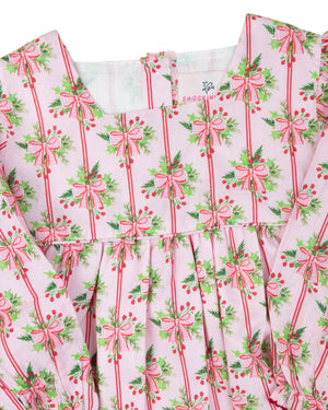 Holiday Bow Striped Bubble