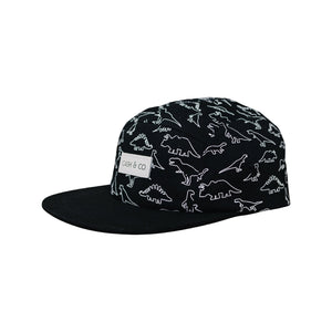 Black Dino Flat Brim Hat