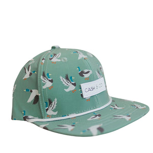 Duck Hunt Green Flat Brim Hat