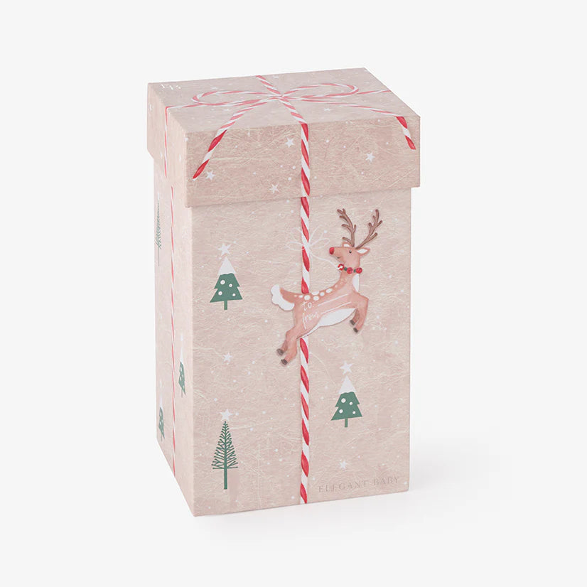 Reindeer Snuggler Plush Security Blanket w/ Gift Box