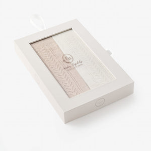 Taupe/White Pointelle Tight Set | 2PK