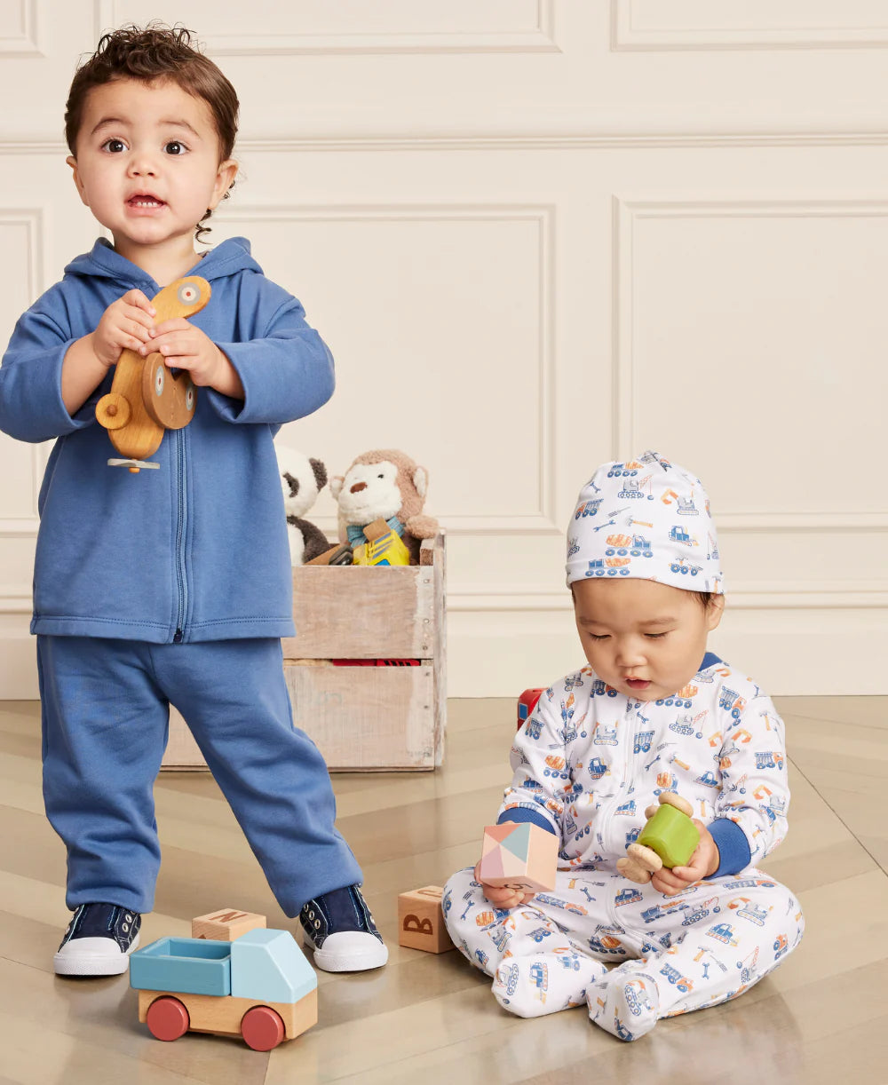 Construction Crew Zipper Footie