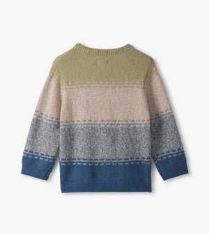 Blue Combo Crew Neck Sweater