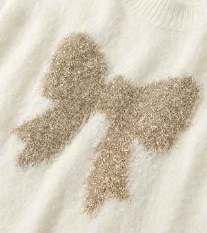 Gold Bow Everywhere Dolman Sweater