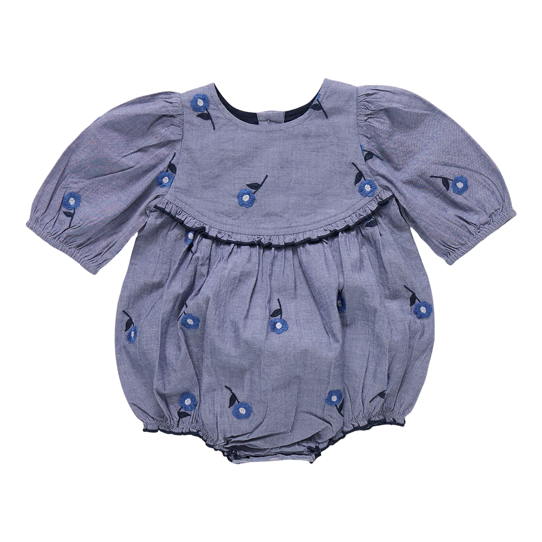 Rowan Bubble | Blue Blossom Embroidery