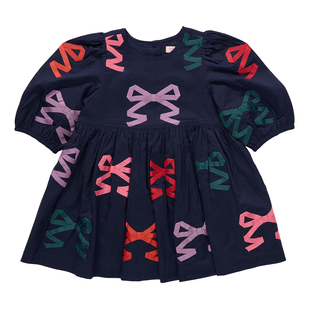 Brooke Dress | Multi Bow Applique