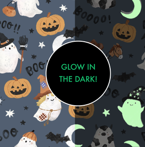 Costumed Ghosts Glow-in-the-Dark Bamboo Long Sleeve Pajama Set