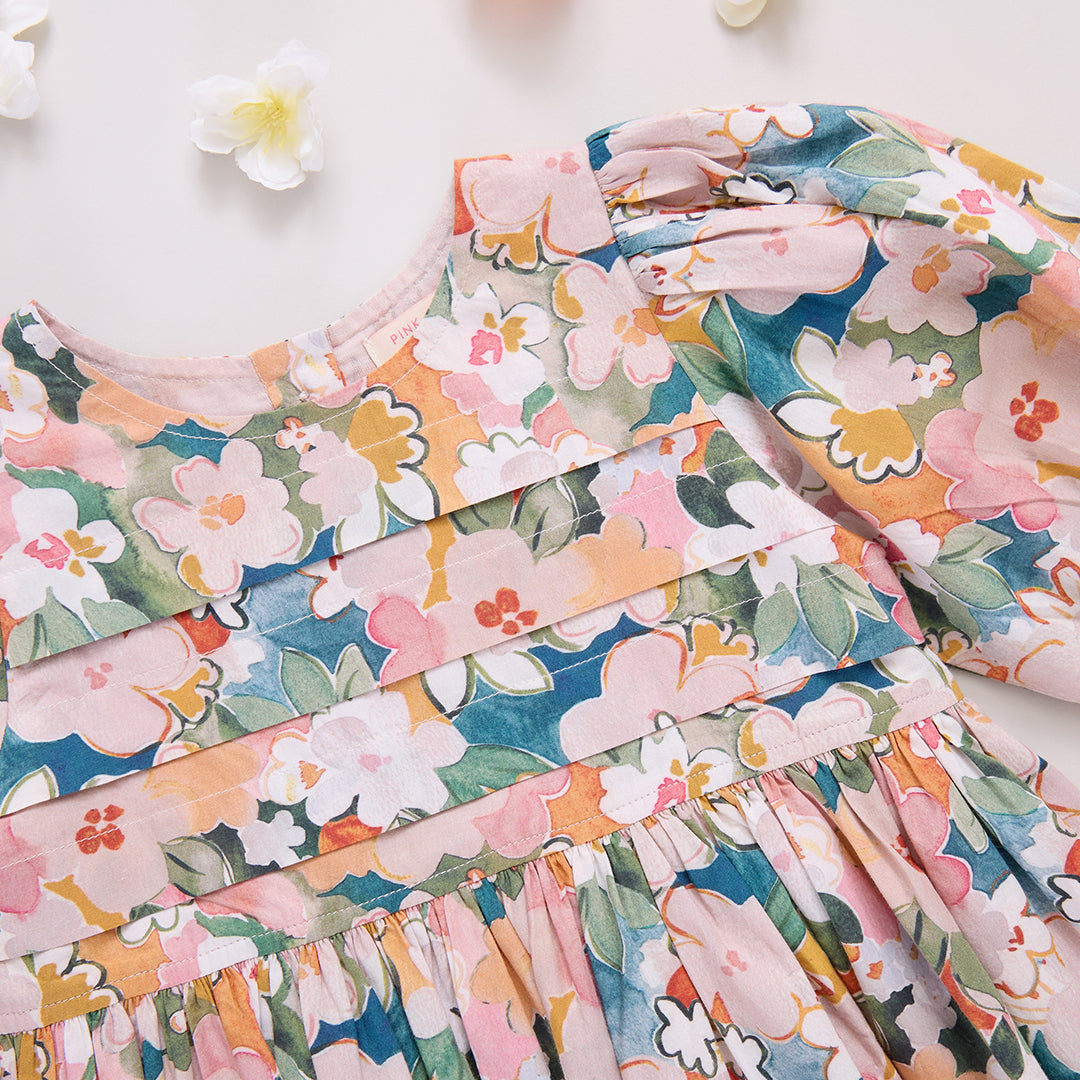 Evelyn Dress | Watercolor Floral