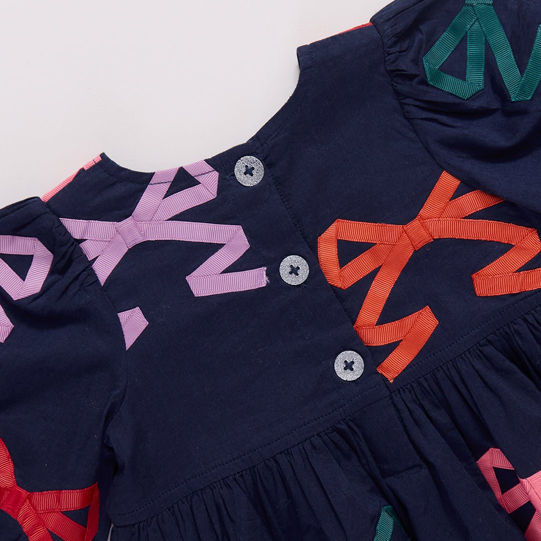 Brooke Dress | Multi Bow Applique