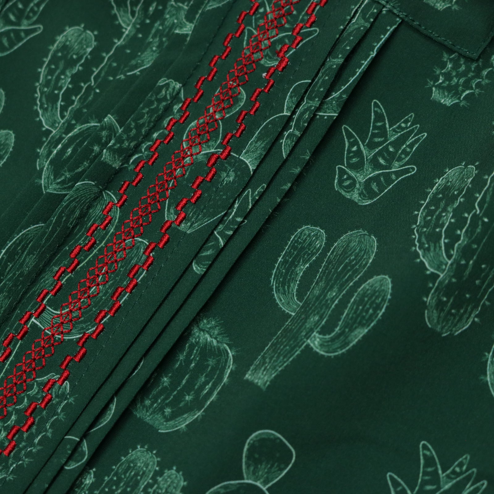 Short Sleeve Guayabera Romper | Feliz Navidad