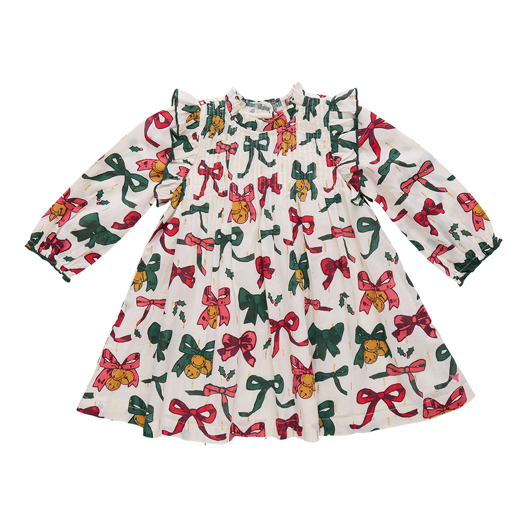 Jaipur Dress | Christmas Bows and Bells