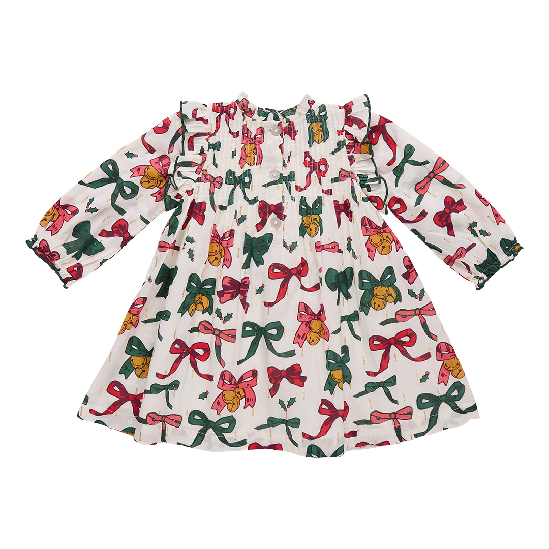 Jaipur Dress | Christmas Bows and Bells