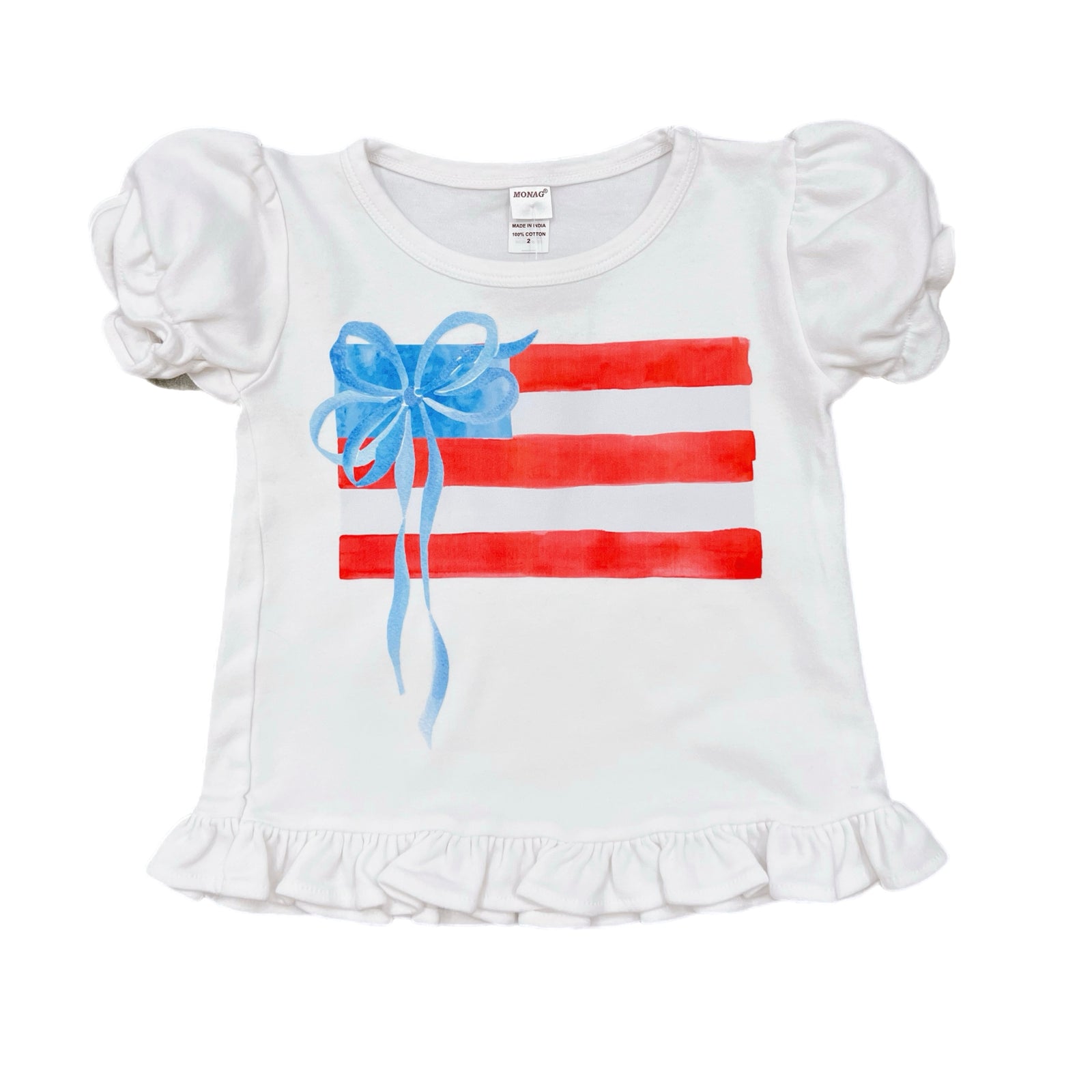 Coquette American Flag Graphic Romper or T-Shirt