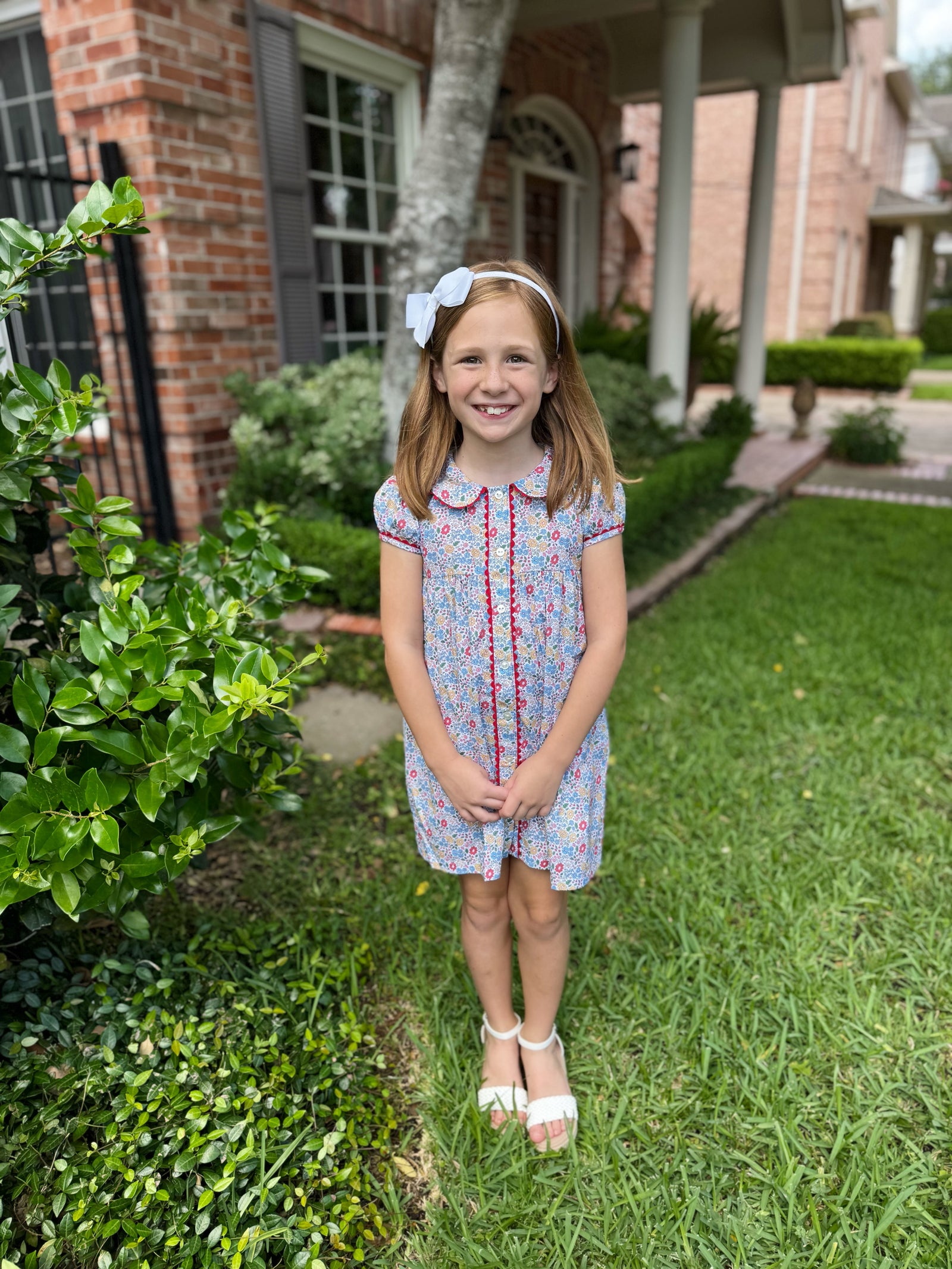 Back to School Floral Woven Dress