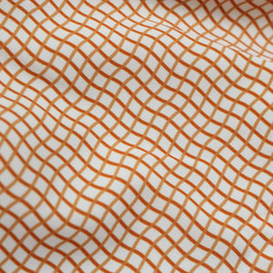 Game Day Short Sleeve Guayabera Shirt | Burnt Orange Wave Check