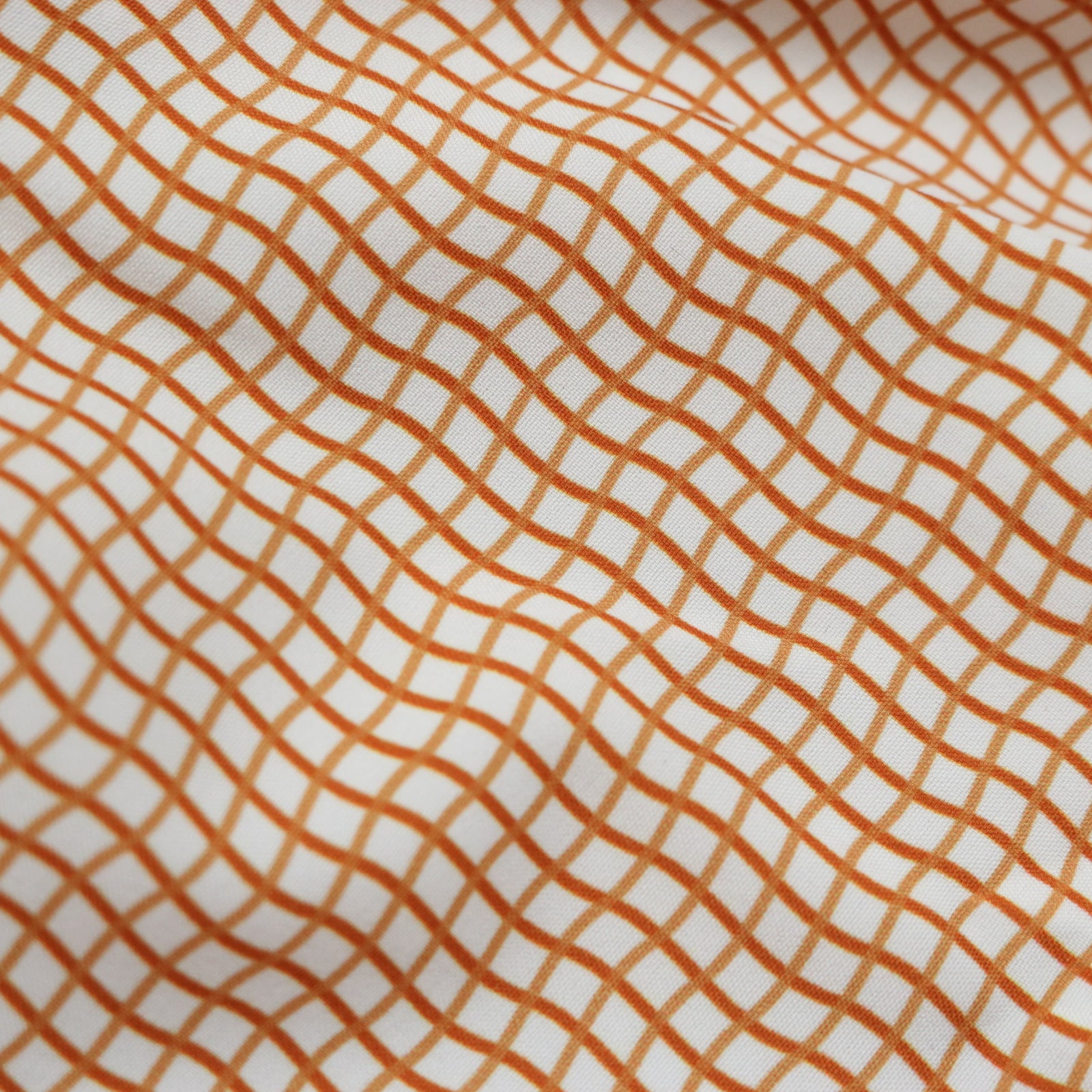 Game Day Short Sleeve Guayabera Romper | Burnt Orange Wave Check