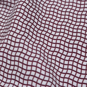 Game Day Short Sleeve Guayabera Shirt | Maroon Wave Check