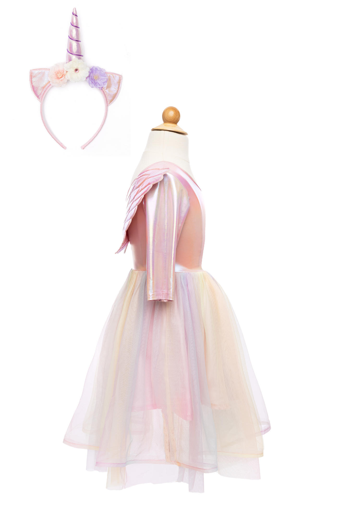 Alicorn Dress with Wings and Headband Set