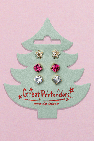 Holiday Pleather Tree Clip on Earrings