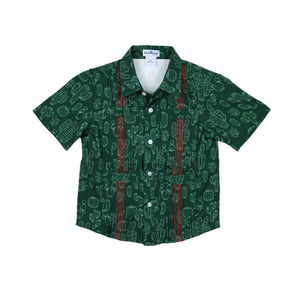 Short Sleeve Guayabera Shirt | Feliz Navidad