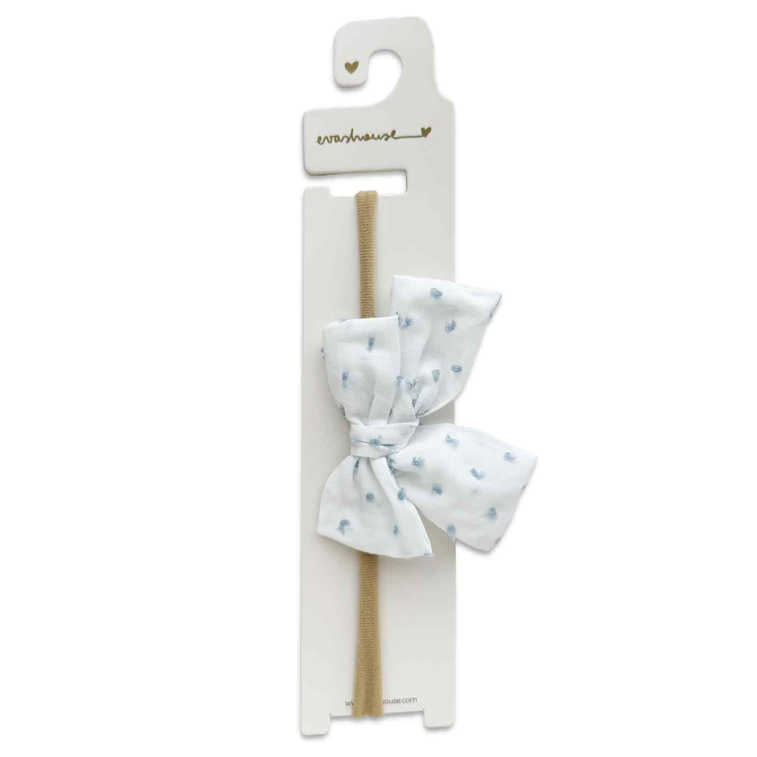 Swiss Dot Baby Headband | Baby Blue