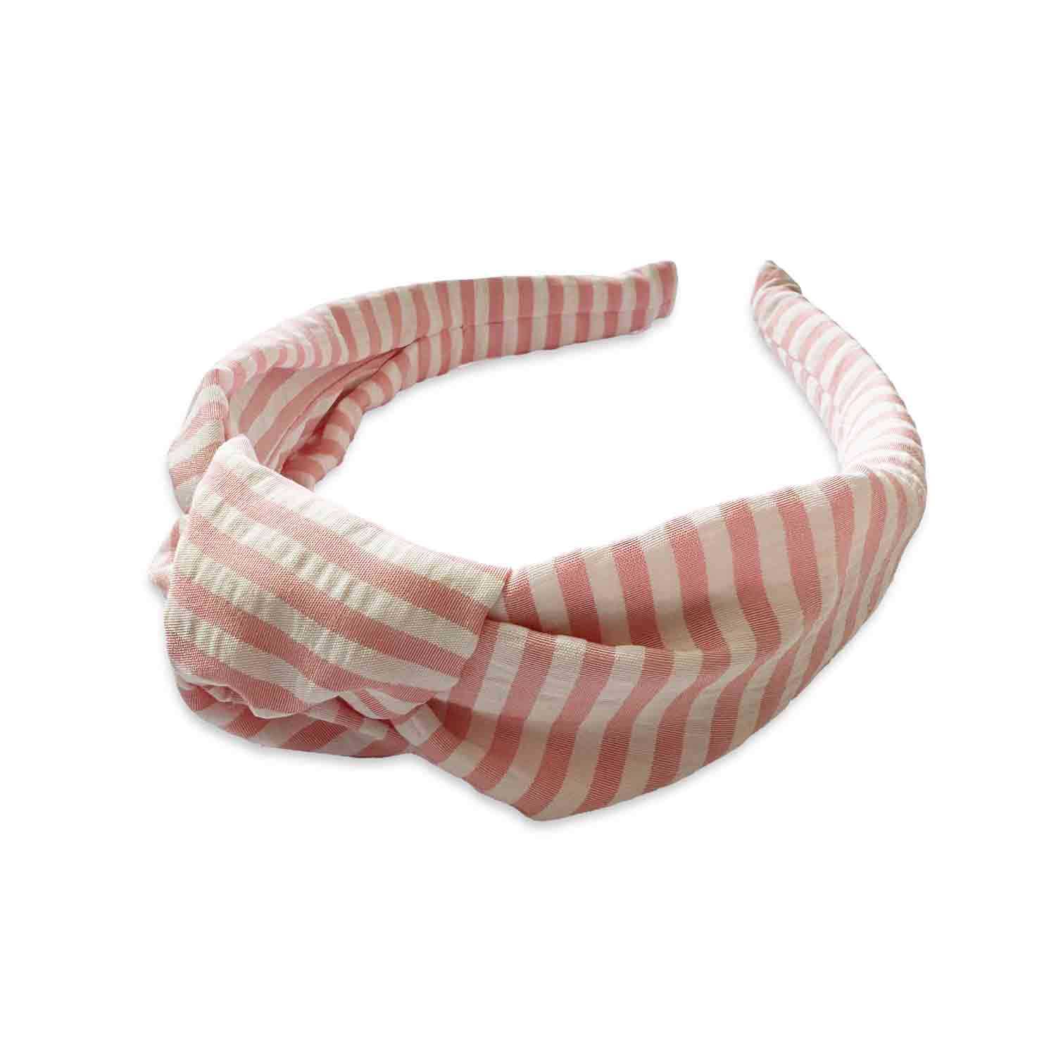 Palm Stripe Knot Headband | Baby Pink