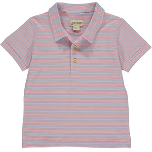 Starboard Polo Shirt | Pink Lilac Stripe