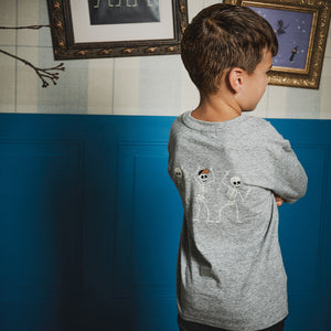 Skeleton Crew Glow-in-the-Dark Heather Grey Long-Sleeve Tee