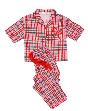 Girls Silky Merry Magic Short Sleeve Pant Set