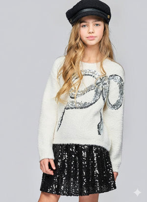 Black Sequined Mini Skirt