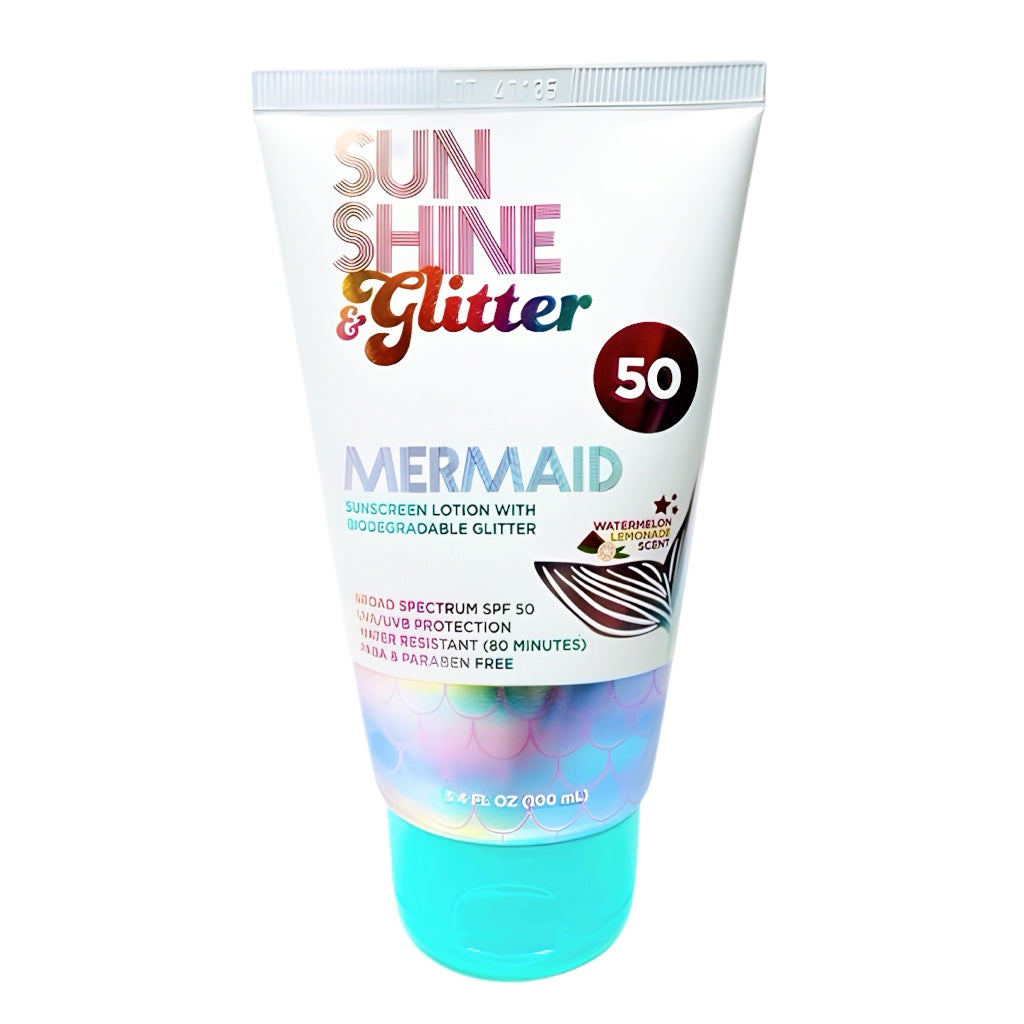 Mermaid UPF 50+ Sunscreen with Biodegradable Glitter