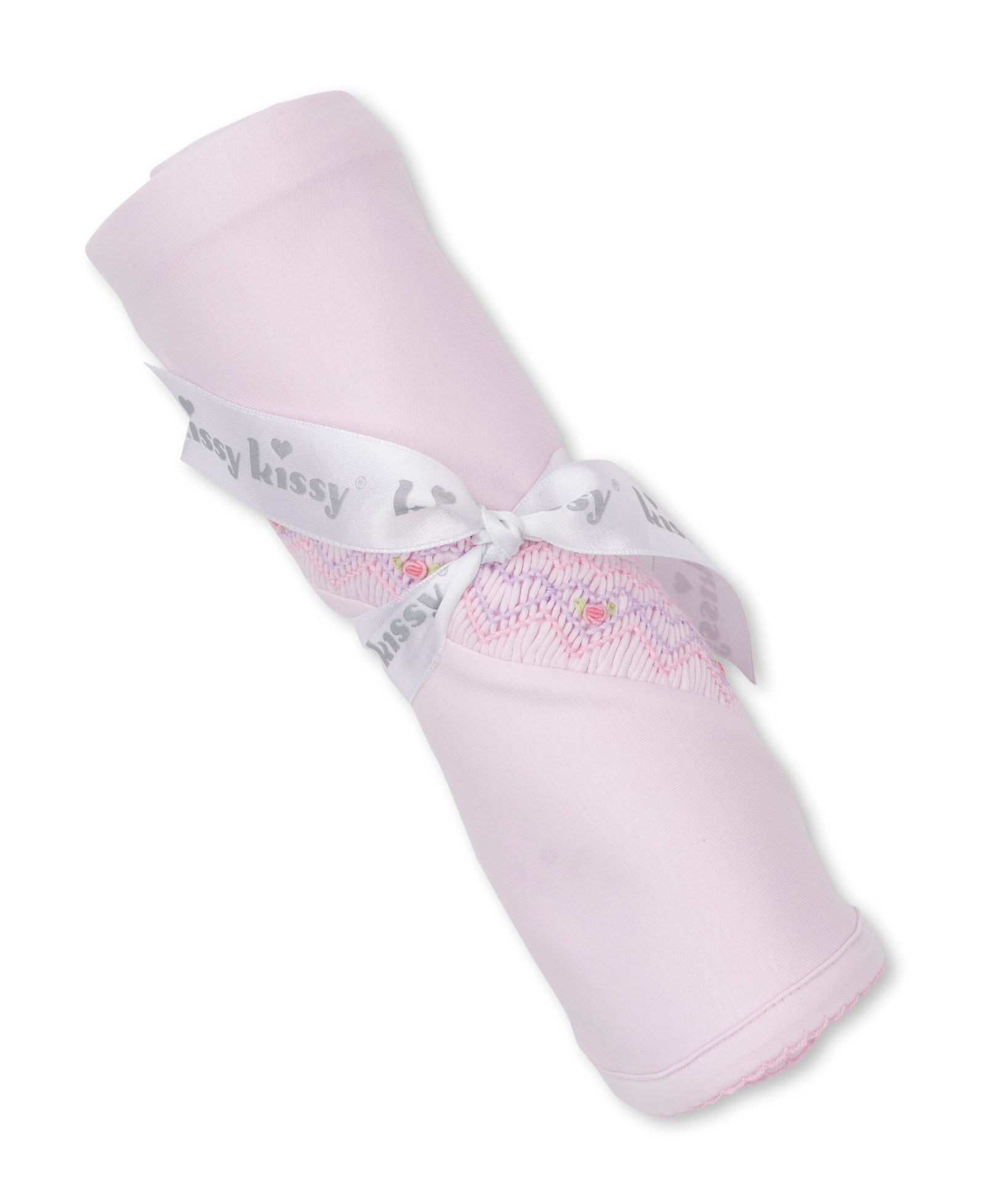 CLB Summer Bishop Pink Baby Blanket with Hand Smocking