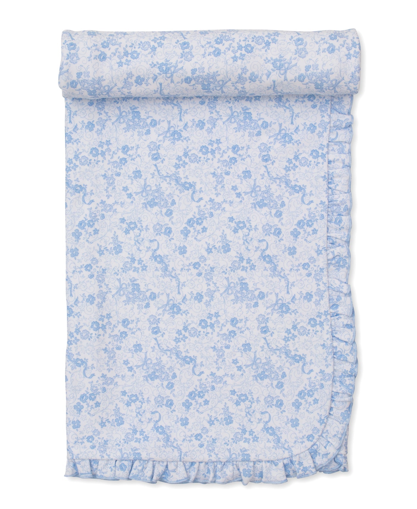 Old English Roses Blue Blanket