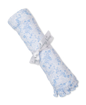 Old English Roses Blue Blanket